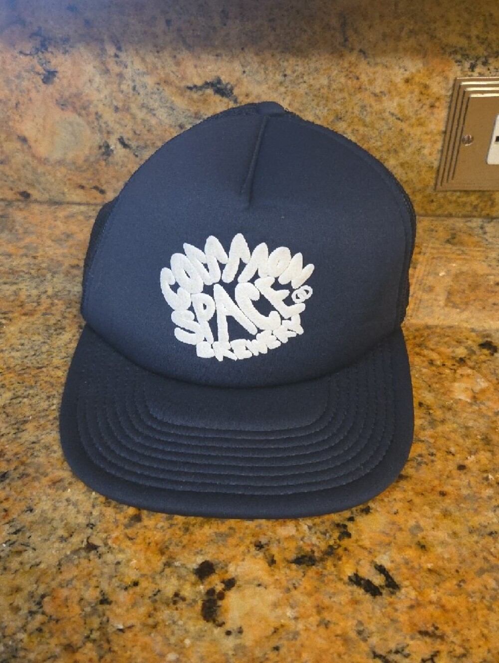 OTTO Navy Blue Snapback Hat with White Embroidered Logo